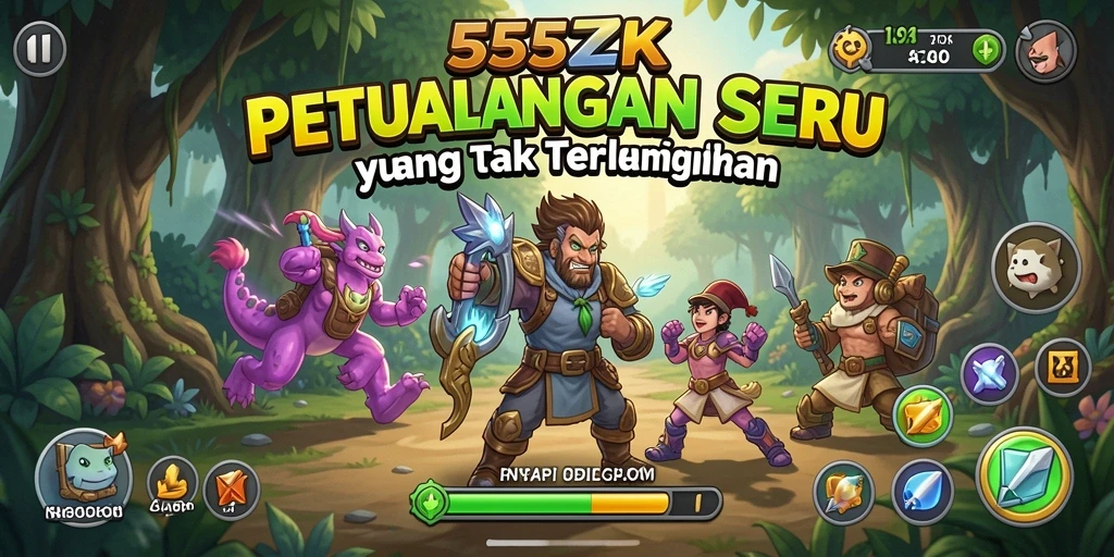 Screenshot gameplay 555ZK yang menampilkan aksi petualangan mendebarkan.