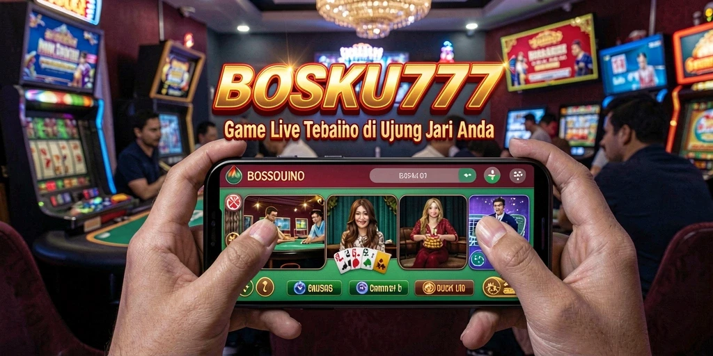 Screenshot utama dari gameplay seru BOSKU777 di Live Casino.