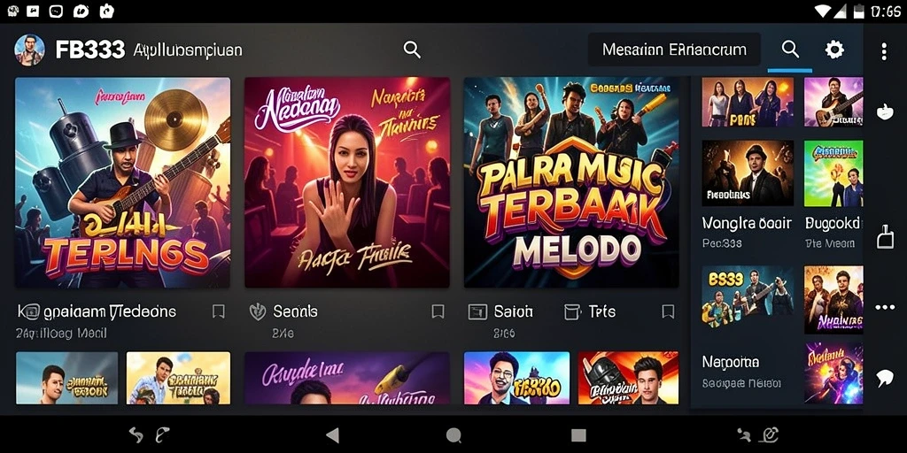 Tampilan gameplay FB333 yang menampilkan interaksi menyanyi dan bermain musik.