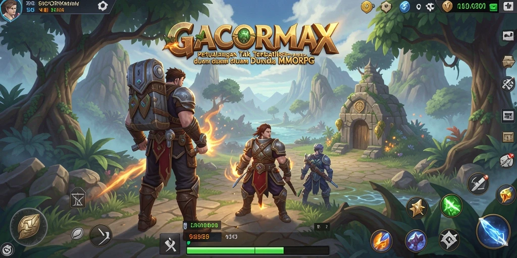 Screenshot gameplay GACORMAX menampilkan aksi seru dalam pertarungan epik.