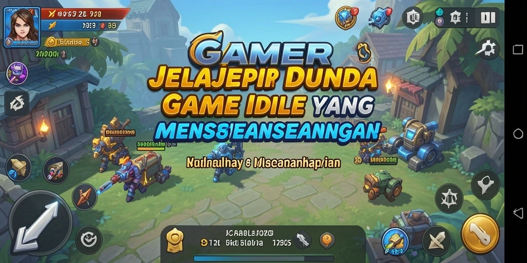 Tampilan menarik dari gameplay Idle GAMERP yang penuh warna.