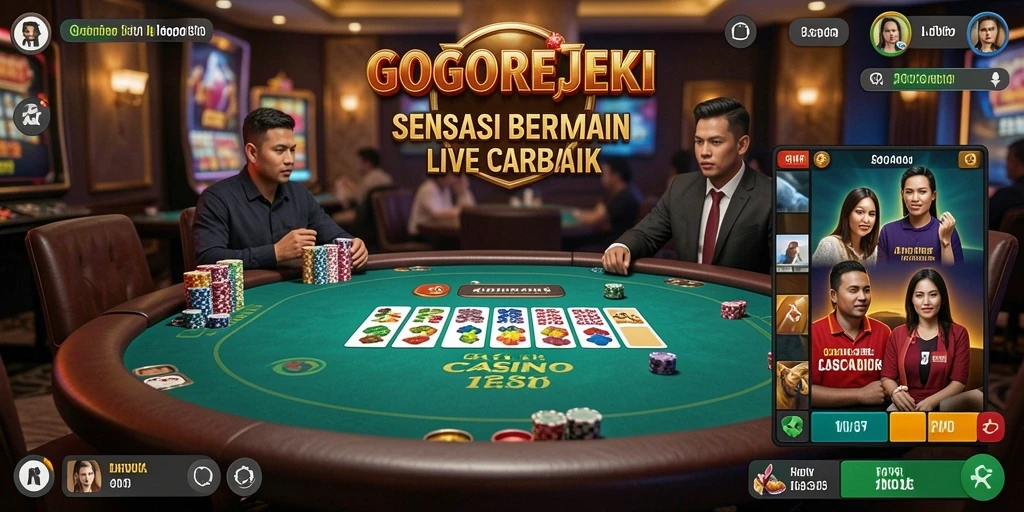 Tampilan gameplay seru di GOGOREJEKI dengan dealer langsung.