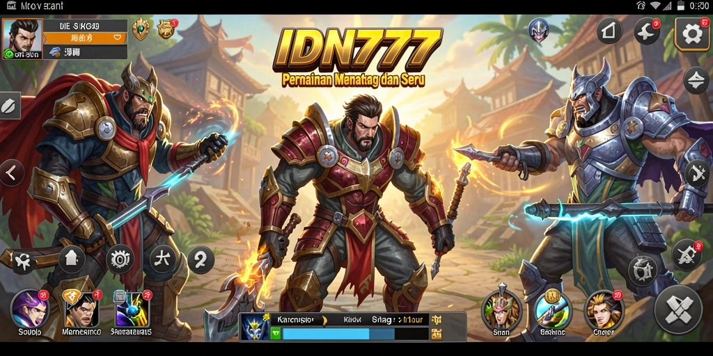 Tangkapan layar permainan IDN777 menampilkan aksi strategi yang intens dan seru.