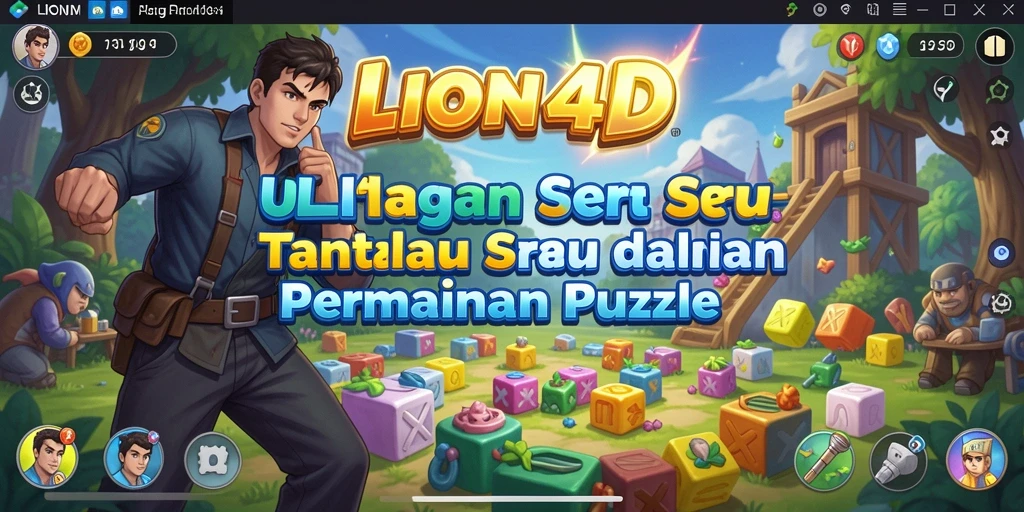 Tampilan gameplay seru dari LION4D dengan tantangan puzzle menarik.