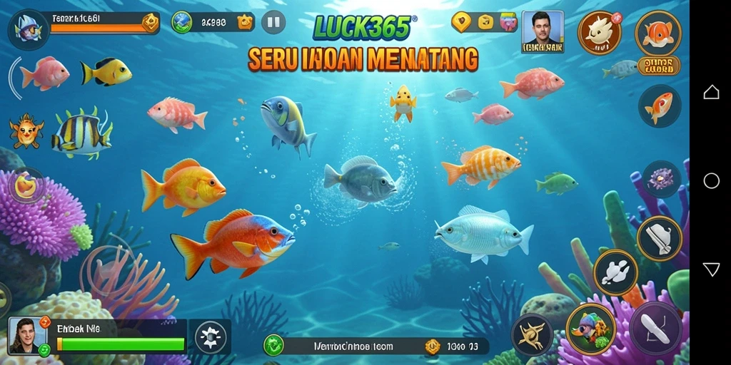 Tampilan gameplay LUCK365 yang menegangkan di dunia Tembak Ikan.