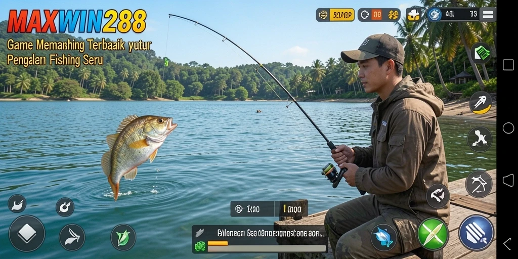 Screenshot MAXWIN288 menampilkan gameplay memancing yang seru dan interaktif.
