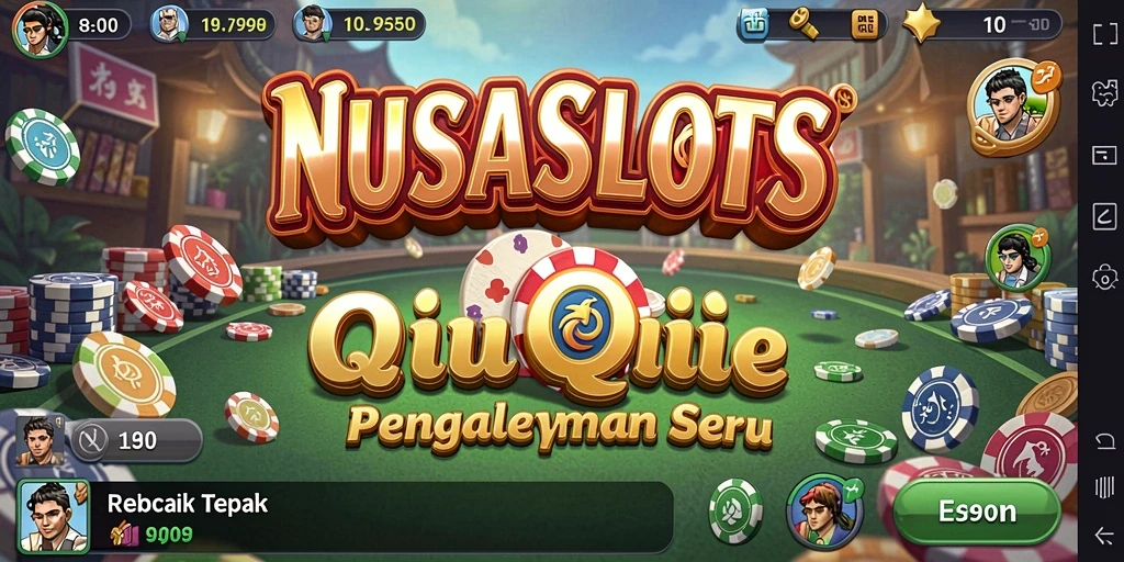 Screenshot utama NUSASLOTS menampilkan gameplay QiuQiu yang seru.