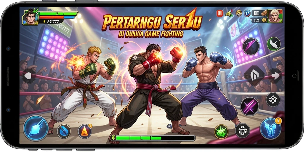 Screenshot menampilkan aksi pertarungan seru di PC777