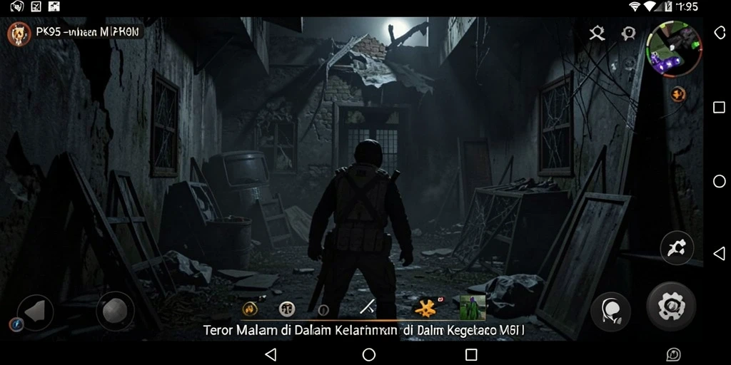 Screenshot gameplay mencekam dari PK95 yang memperlihatkan ketegangan yang dirasakan pemain.