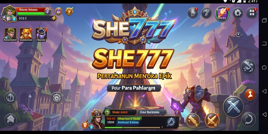 Tangkapan layar menampilkan strategis menara dalam SHE777 yang menarik dan seru.