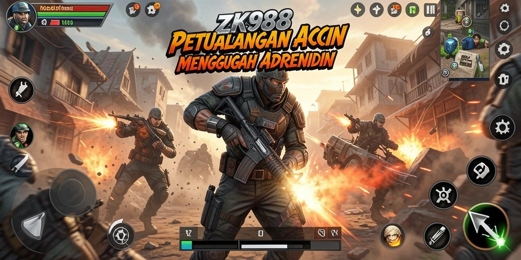 Tampilan mendebarkan dari gameplay ZK988 dengan aksi intens.